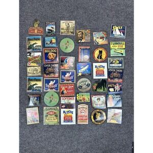 Lot‎ 40 Vintage Food Vegetable Cheese Liquor Fruit  Matches Labels Reproductions